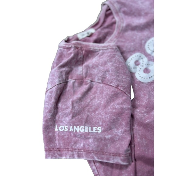 No Connections Women's 1989 Taylor Swift Shirt Pink Large Los Angeles Rhinestone - Picture 5 of 7